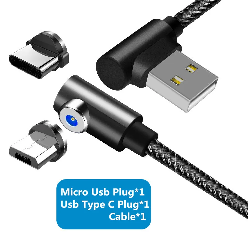 Micro TypeC Black Магнитный usb-кабель SPEDU 3 в 1 для зарядки xiaomi mi 8 9 huawei p20 lite honor oneplus 6t iPhone usb type C mi cro usb кабель - Цвет: Micro TypeC Black