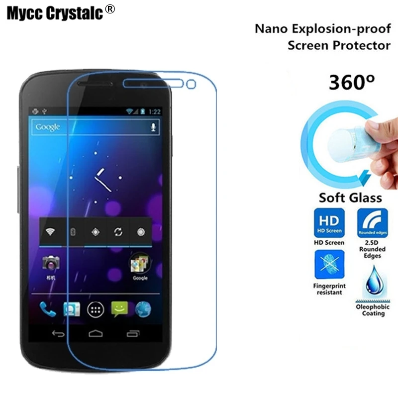 Mycc crystalc нано взрывозащищенные мягкие Стекло Защитная пленка для samsung Galaxy Nexus I9250