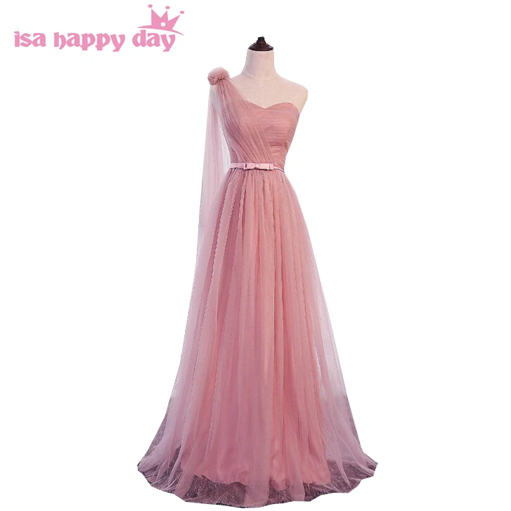 

greek formal modest elegant ladies women blush one shoulder dress evening long elegant 2020 dresses formal gowns china H3439