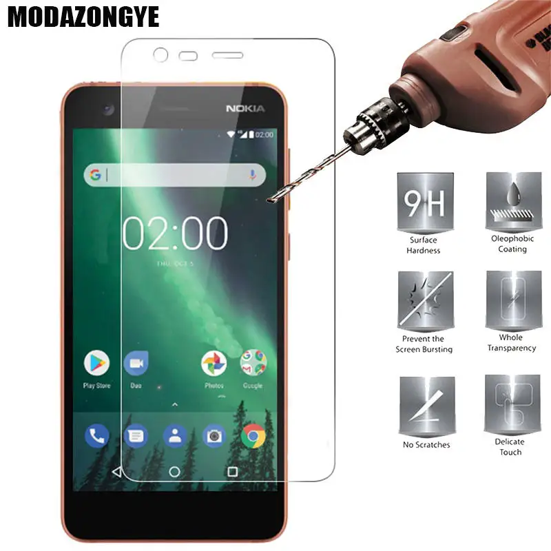 Защитное стекло для экрана Nokia 2 закаленное Nokia2 защитная пленка TA 1029 1035|Защитные