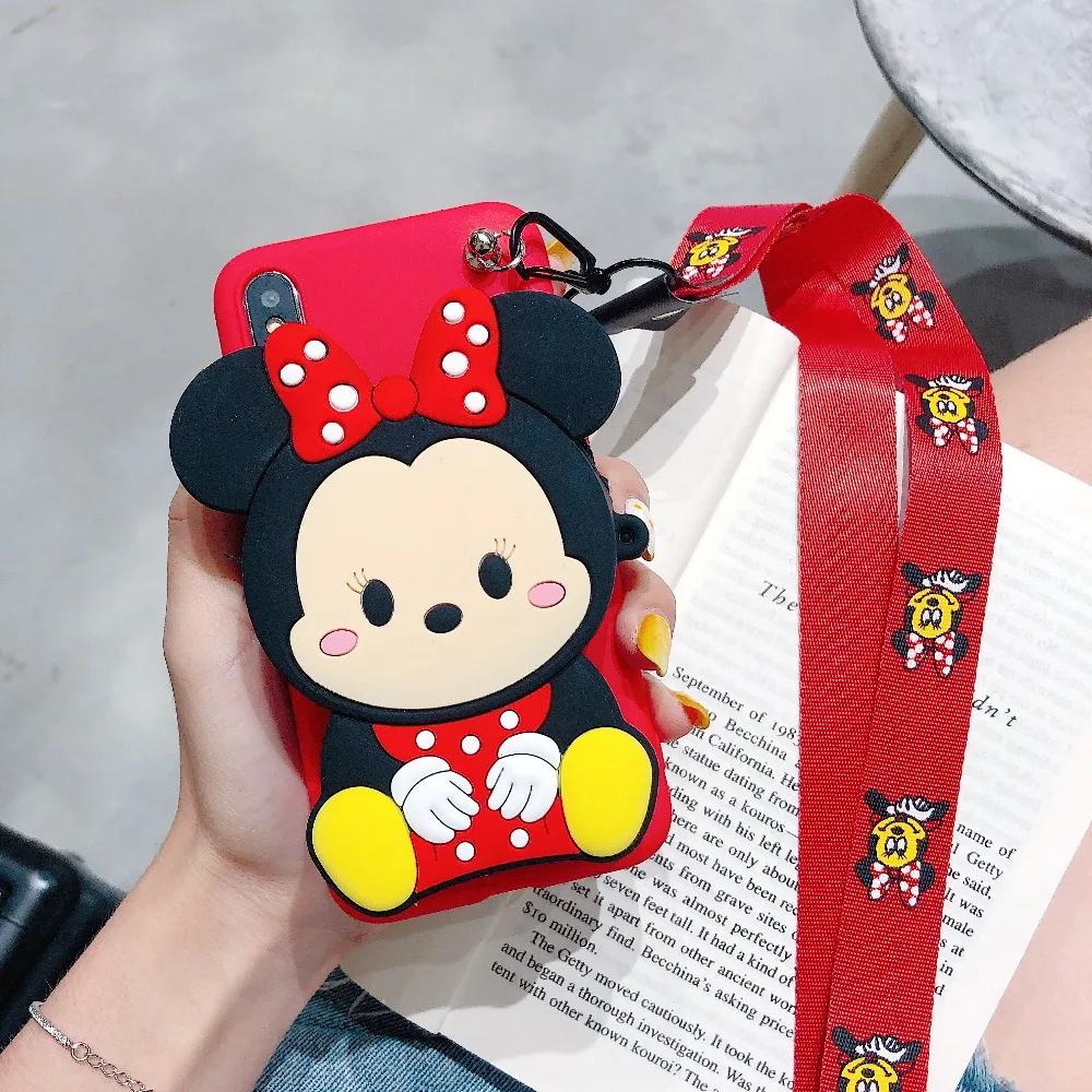 ORYKSZ 3D Мультфильм бумажник силиконовый чехол для телефона для iPhone 11 Pro Max X XR XS Max силиконовый чехол s для iPhone 8 7 6 6S Plus задняя крышка