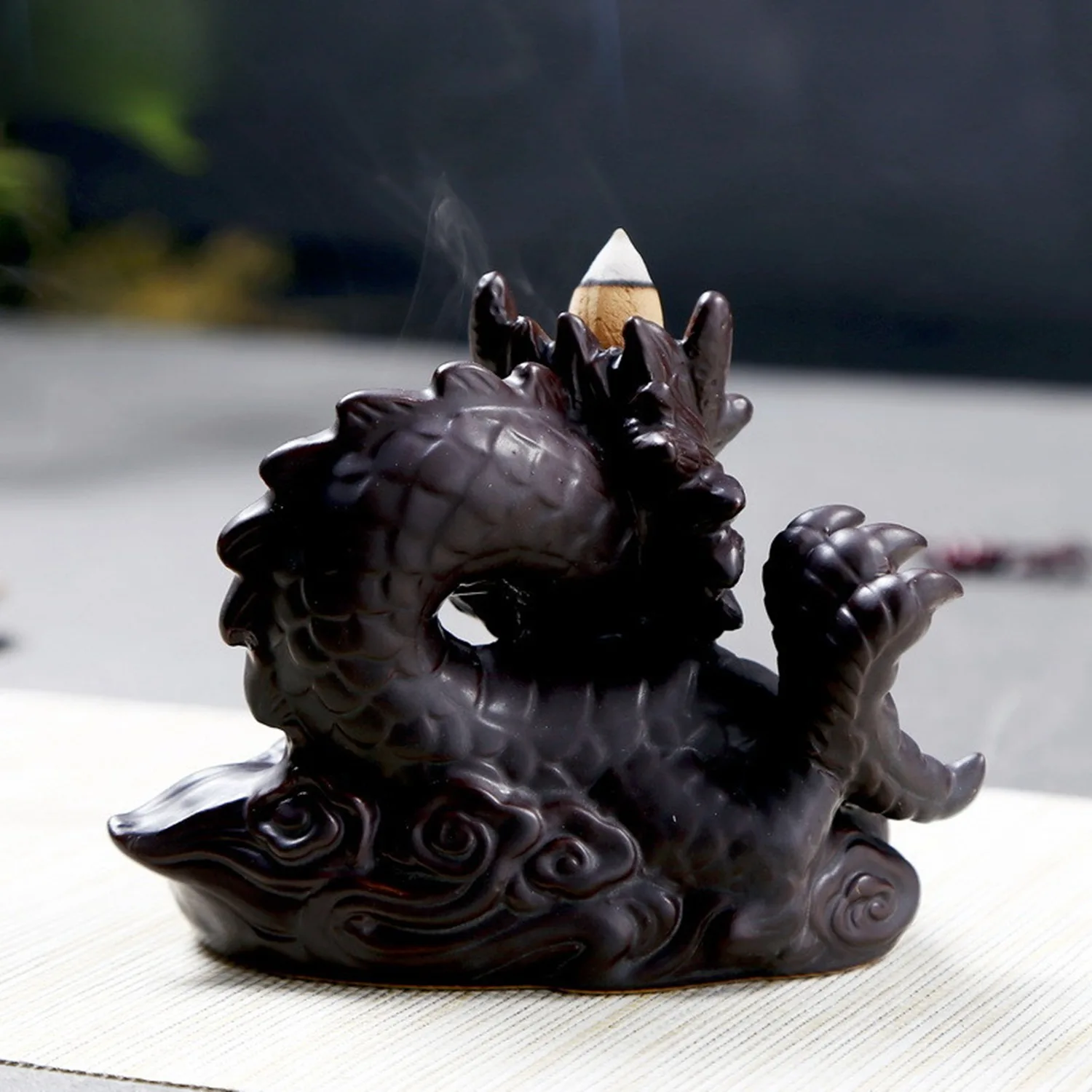 Hot Ceramic Traditional Chinese Dragon Incense Holder Porcelain Backflow Burner Smoke View Cool Burners | Дом и сад