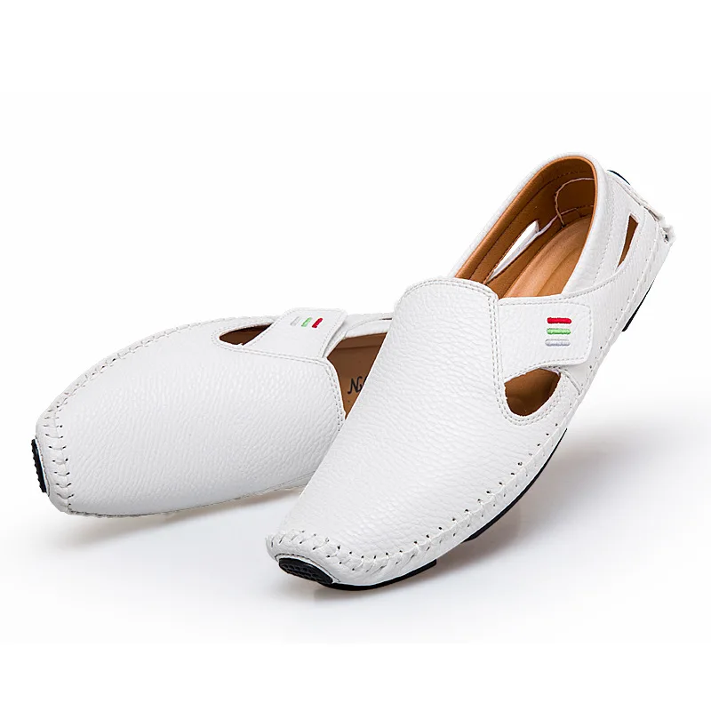 2021 New Brand Fashion Summer Style Soft Moccasins Men Loafers High Quality Flats Gommino Driving Leather Shoes Big Size 2a | Обувь