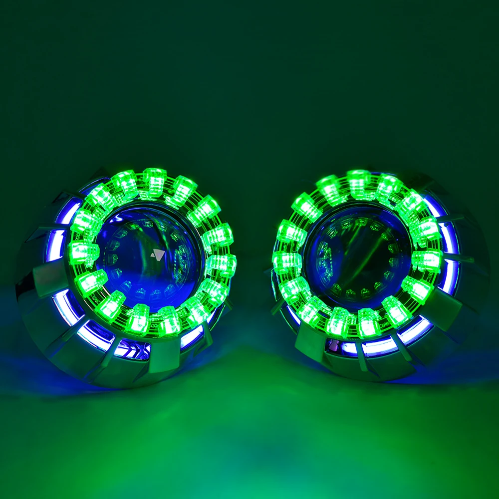 Мини-кожухи для фар 2 5 дюйма с ангельскими глазками кожухи лотоса отражатель