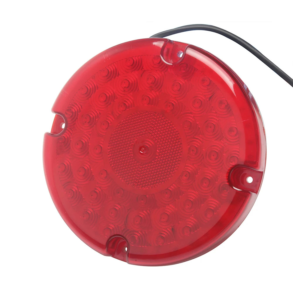 

1Pc 7 Inch 53LED Round Square Lights Red Yellow White 12V Truck Trailer Car Tail Light Rear Stop Turn Signal Lamp