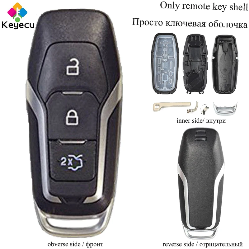 Пара смарт-ключей KEYECU для удаленного ключа Pro-3/ 4/ 5 Btns - FOB Ford Fusion Explorer Edge Mustang FCC ID: