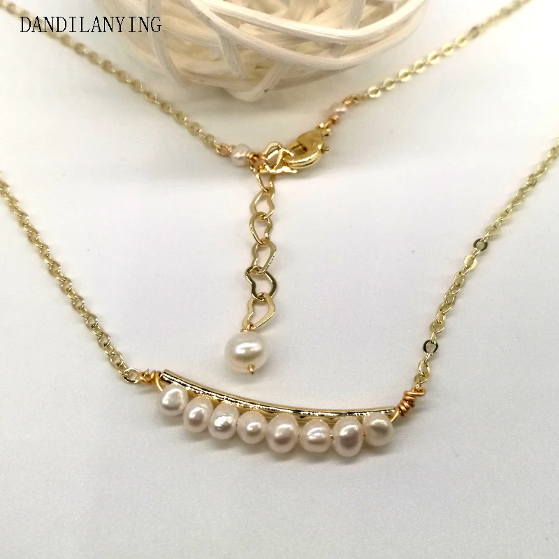 2019 new popular cross collarbone chain S925 pure silver freshwater pearl necklace business | Украшения и аксессуары