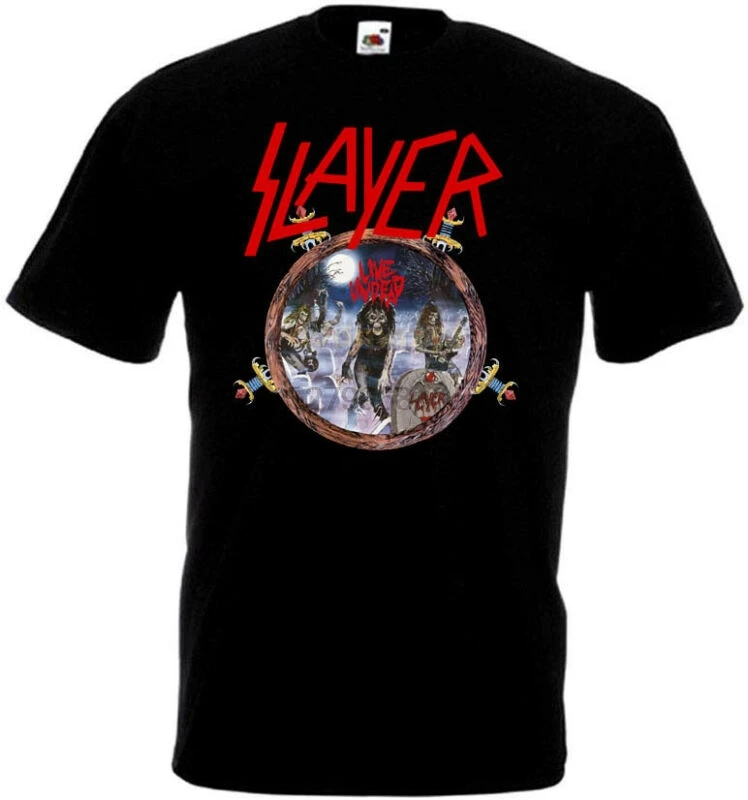 Slayer Live Undead v2 футболка черный мусор тяжелый металл все размеры S 5XL|Мужские