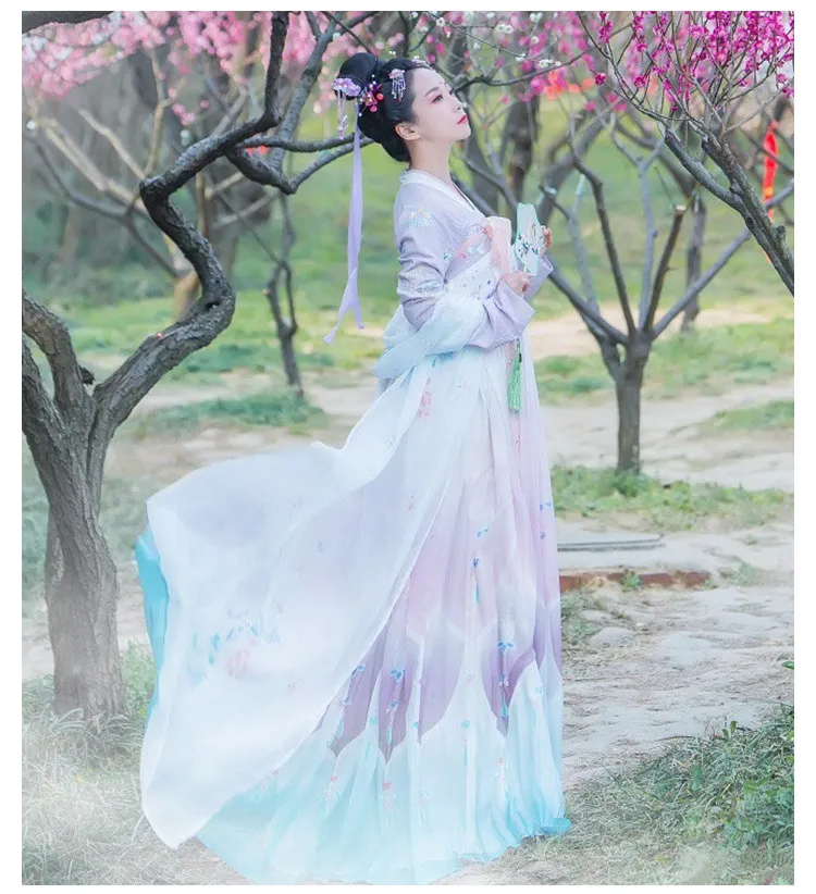 Новое поступление Hanfu Женский танцевальный костюм для сцены одежда для певцов Восточное представление одежда династии Хань фестиваль наряд DC1799