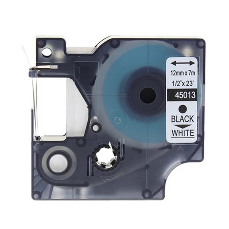 XIJIN LT 45013 совместим Dymo этикетка лента черного цвета на белом 12 мм * 7 м Letratage Labelmanager