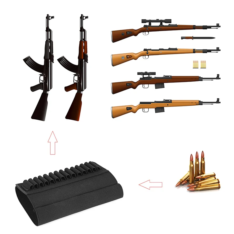 Balight Охотничья винтовка пистолет Buttstock 14 патронов для M16A4 M41Scar l QBZ 95 AUG M249 5 56 мм