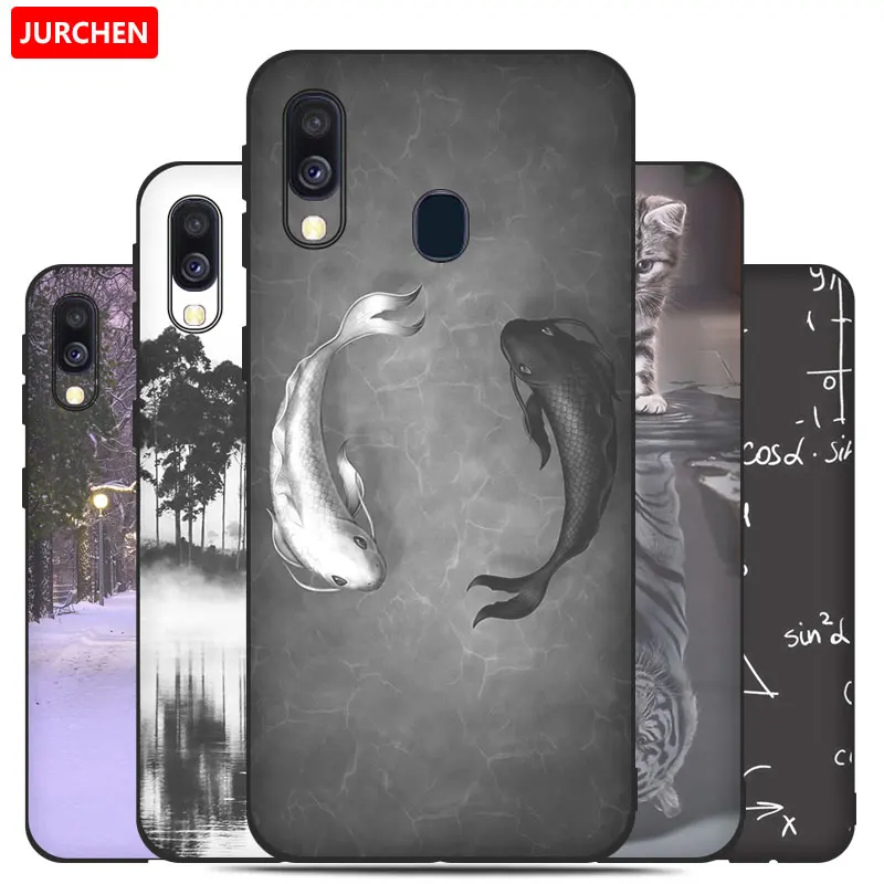 JURCHEN чехол для Samsung Galaxy A40 Силиконовый ТПУ Мягкий мультяшный милый телефона цветок