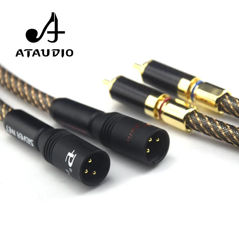 Посеребренный кабель ATAUDIO Hifi XLR папа RCA высокопроизводительный QED hifi XLR|rca male cable|rca to