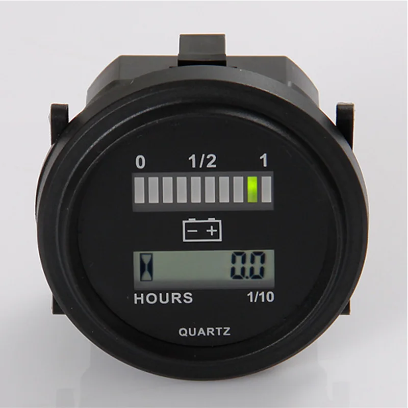 

QUARTZ LED Battery Indicator Digital Hour Meter for DC Powered Unit With LED Battery Indicator Guage Gauge 12V 24V 36V 48V 72V f