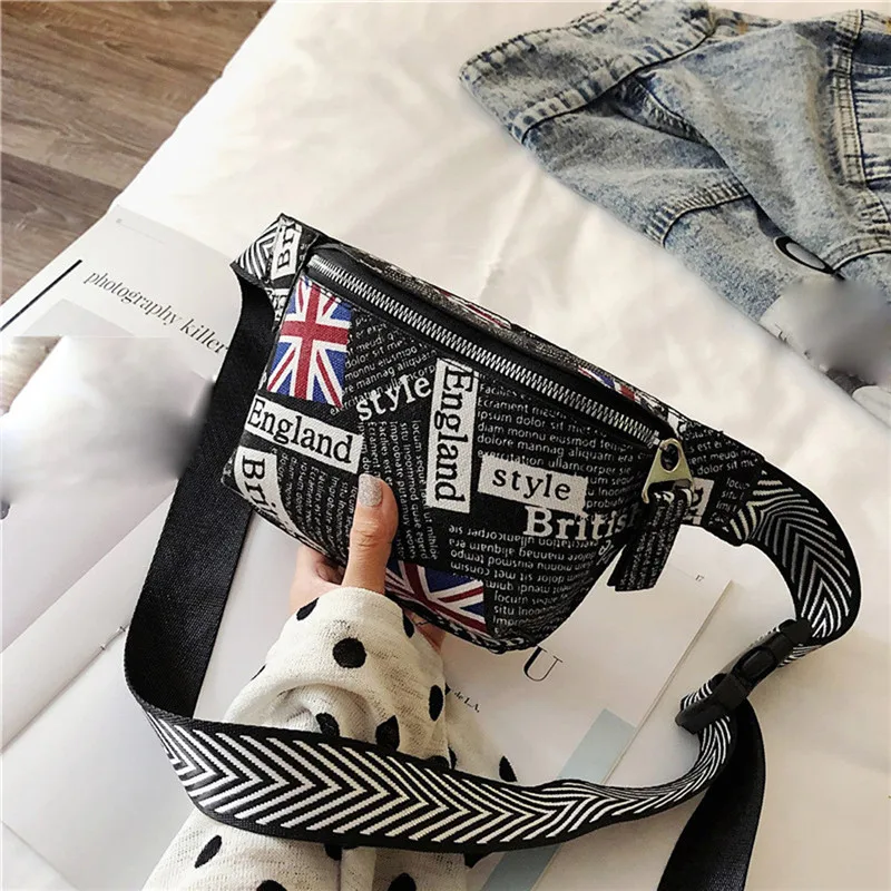 2019 Новая модная повседневная поясная сумка с принтом граффити для мужчин и