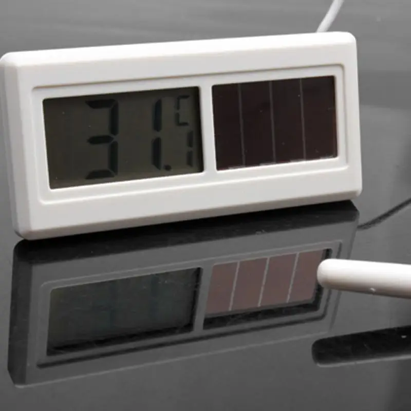 Potable Mini Digital LCD Thermometer Sensor with 1M Cable Solar Powered 50 degree to 150 degree Household Thermometer Sensor