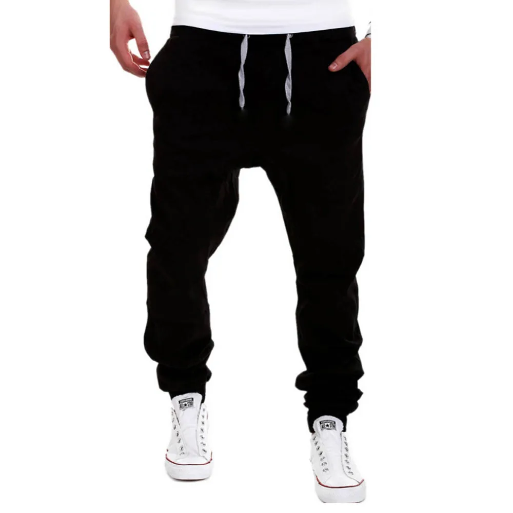 2018 мужские s джоггеры Брендовые брюки повседневные однотонные Jogger хаки черные