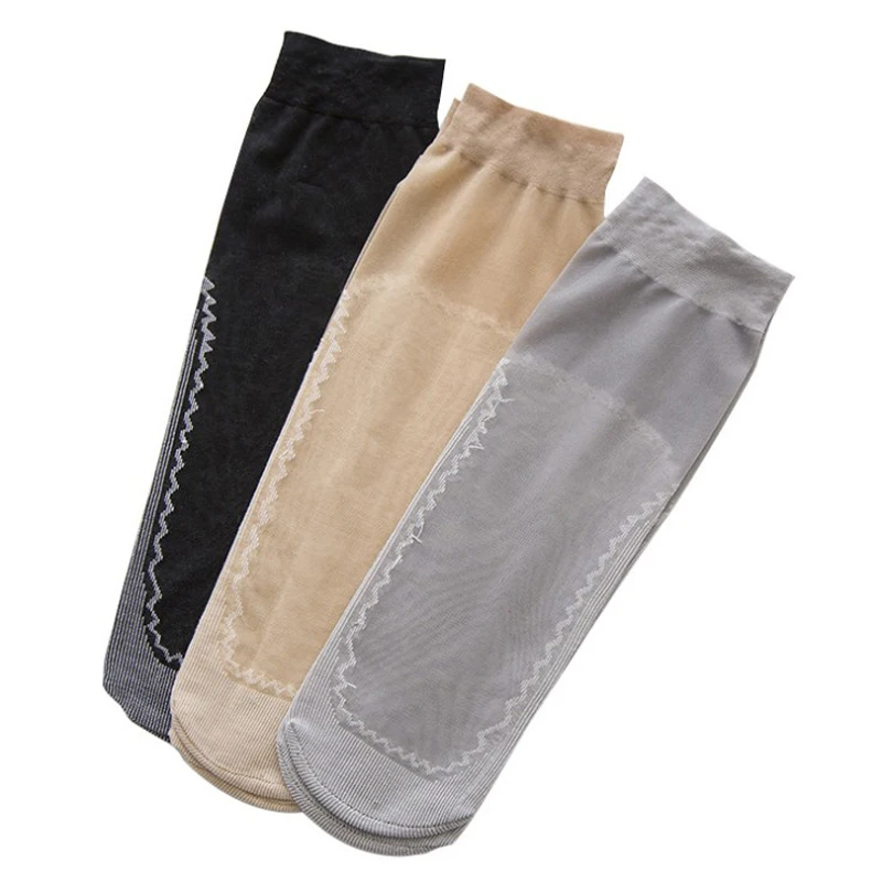1 pair Summer Autumn Bamboo Sports Yoga Socks Women Thin Crystal Transparent Silk Girl Ankle Sox Sexy Design Sport | Спорт и