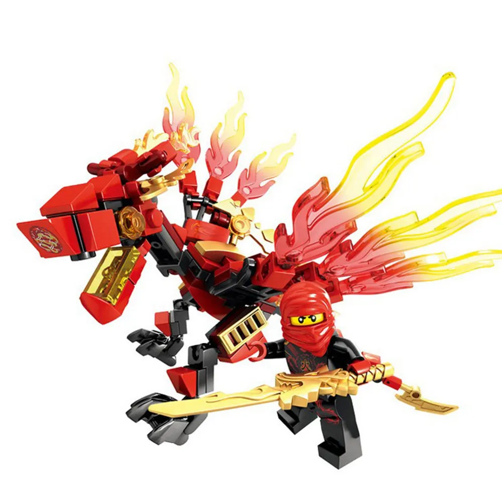 115 + части Duplo Ninjago фигурки дракона строительные блоки ниндзя развивающие игрушки