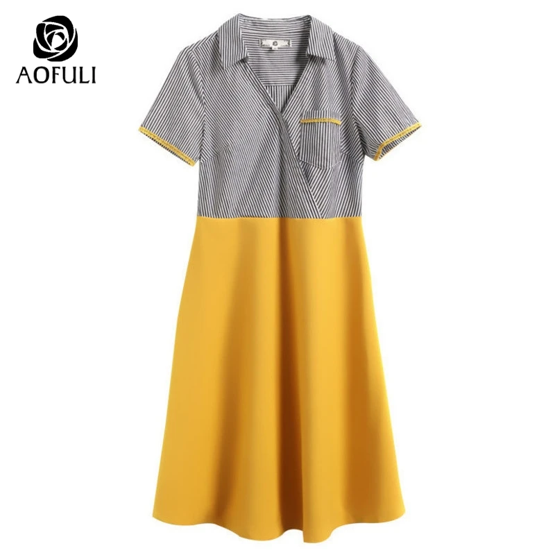 XL/2XL/3XL/4XL модное летнее платье в полоску с принтом контрастный сарафан стиле