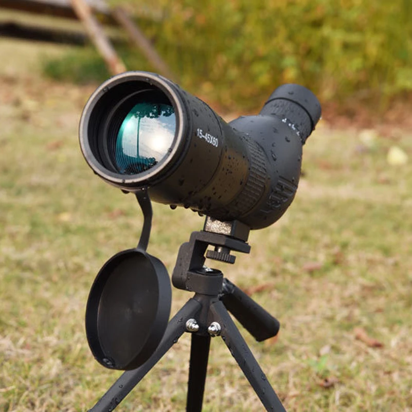 15-45X60 BAK4 Prism зум HD целевой кровянистые выделения масштабный свет Ночное видение Водонепроницаемый бинокль телескоп для наблюдения за птицами