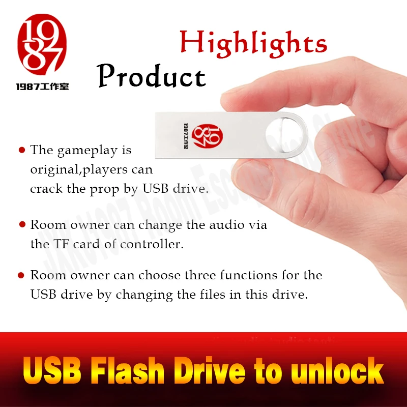 Реквизит для побега из комнаты реалистичный искатель приключений игра USB