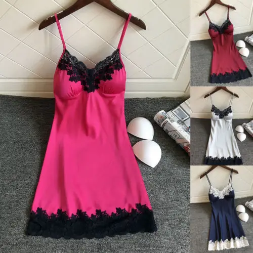 

Fashionable Women Soft And Comfortable Silk Lace Nightgown Ladies Sexy And Charming Sleepwear HOT SALE