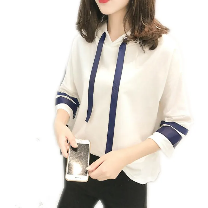 

Новинка 2019, простые женские весенне-летние пуловеры, толстовки, женские свитшоты с рукавом три четверти, повседневные женские короткие толс...