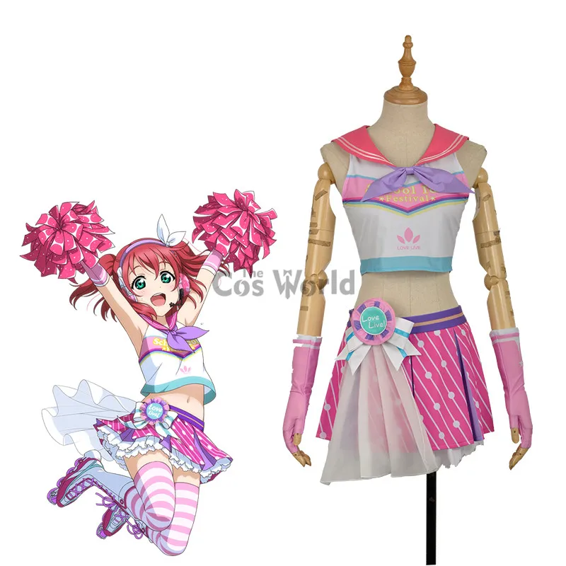 Прекрасно! Солнечный свет! Костюм Моряка Aqours Kurosawa для косплея рубин Чирлидеры