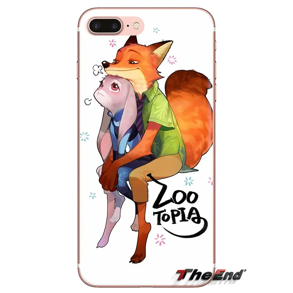 Zootopia lovely rabbit Judy fox Nick For iPod Touch Apple iPhone 4 4S 5 5S SE 5C 6 6S 7 8 X XR XS Plus MAX Transparent TPU Cover |