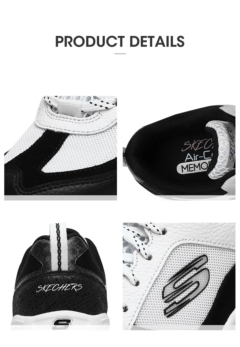 Skechers/женская повседневная обувь; удобные дышащие кроссовки на платформе для папы; черная обувь для отдыха на толстой подошве; женская обувь; 13140-BKW