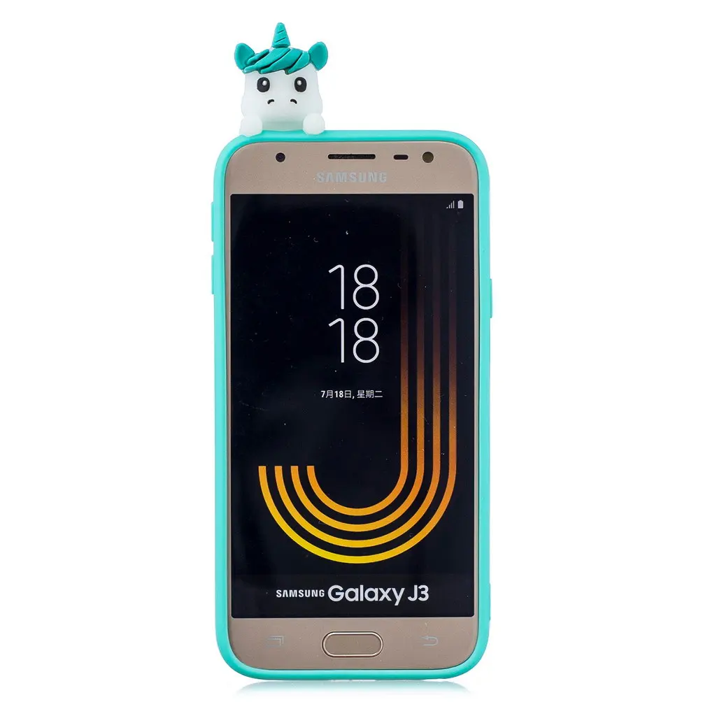 3D силиконовый чехол для Samsung Galaxy J5 J3 J7 2017 J530 мягкий Единорог свинья панда Кошка