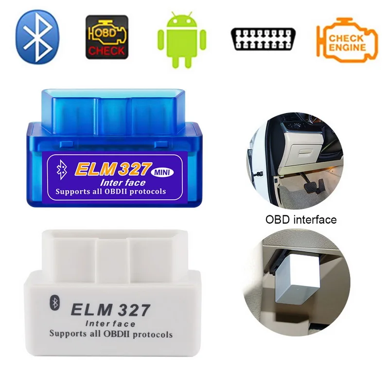 Мини ELM327 Bluetooth. 5 автомобильный диагностический инструмент ELM 327 Bluetooth сканер