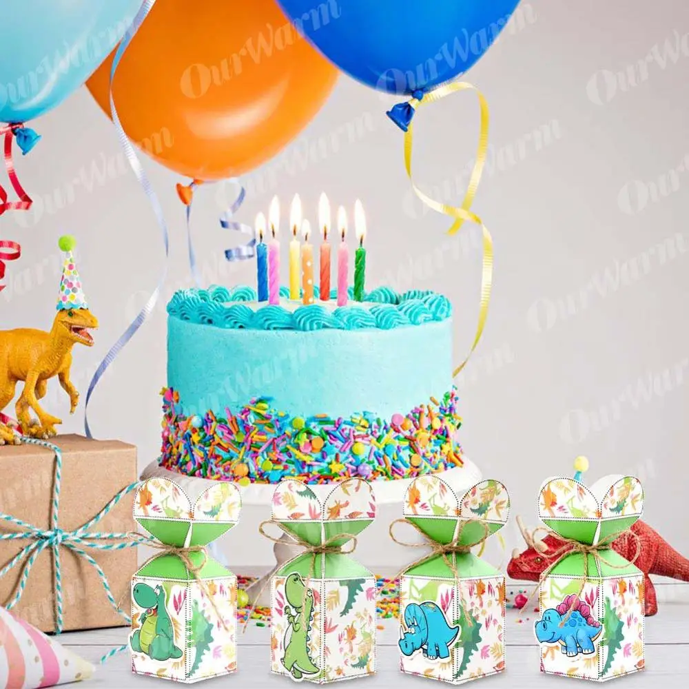 OurWarm 12 шт. динозавр конфеты коробки тема вечерние Baby Shower праздничное украшение для дня рождения динозавр выбор для детского праздника