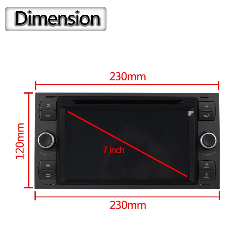 Автомобильный DVD-плеер JSTMAX Android 6 0 2 Din 8 ядер GPS-навигация Wi-Fi 4G для FORD S-Max Kuga Fusion Transit