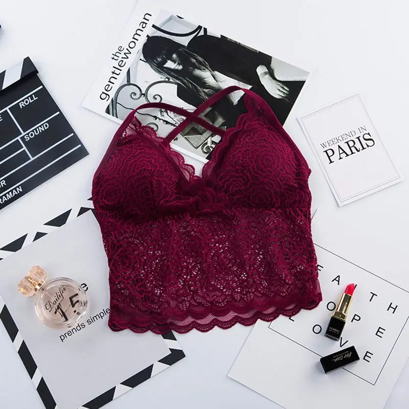 

Beautiful Lace Back Women Wireless Tube Tops Bra Soft Brassiere Underwear Sexy Fashion Lingerie