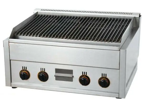 Коммерческая газовая Лавовая решетчатая машина барбекю с вулканическим