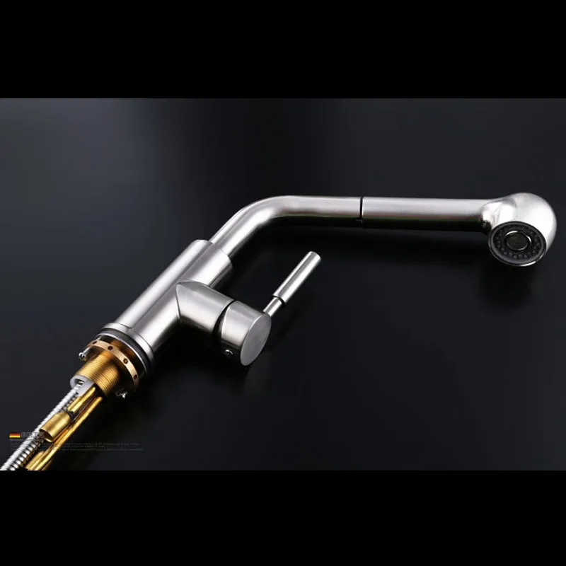 Растяжимый смеситель для кухни кухонный кран вытяжной спрей 360 градусов