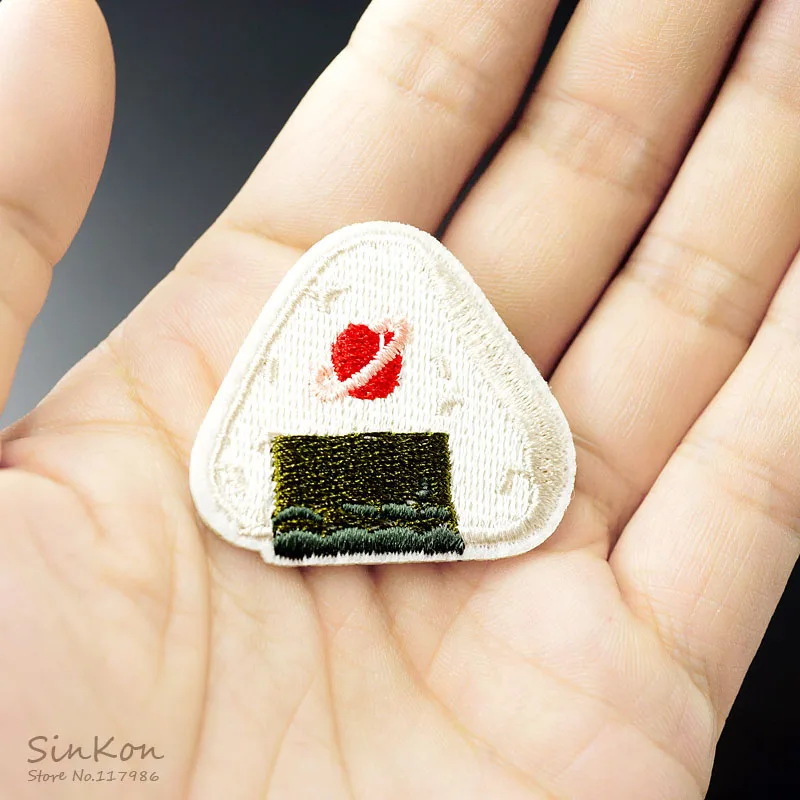 Rice Balls Size:3.5x4.0cm Iron On Badge Patch Embroidered Applique Sewing Clothes Stickers Garment Apparel Accessories | Дом и сад