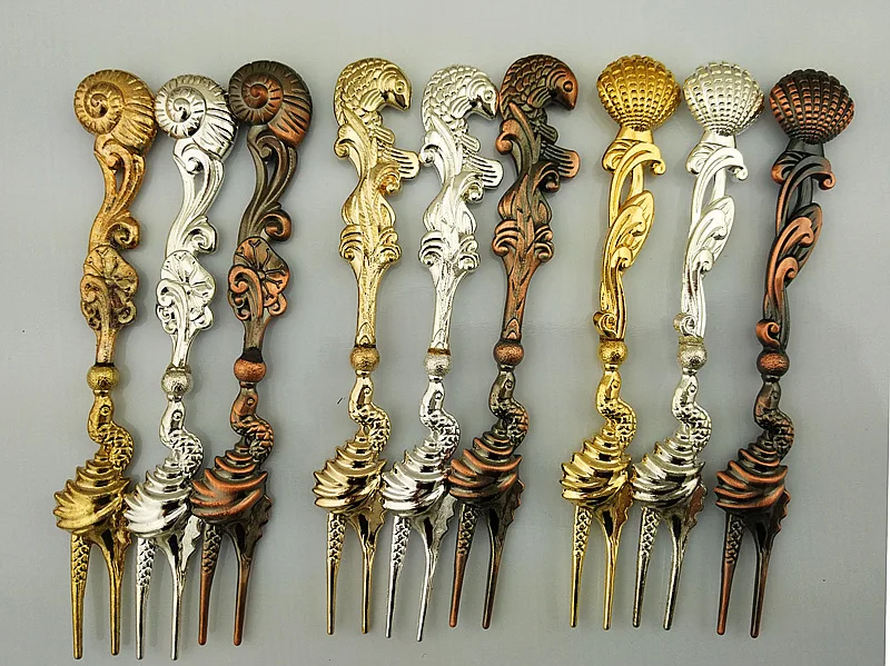 4 шт./лот модная винтажная вилка для фруктов в европейском стиле ретро торта