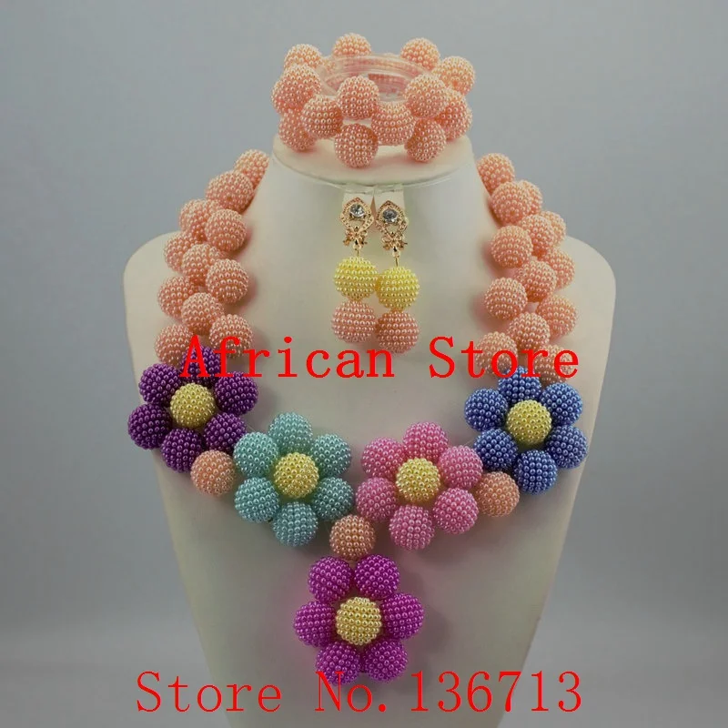 Последние коралловые золотые Африканские свадебные бусы ювелирный набор