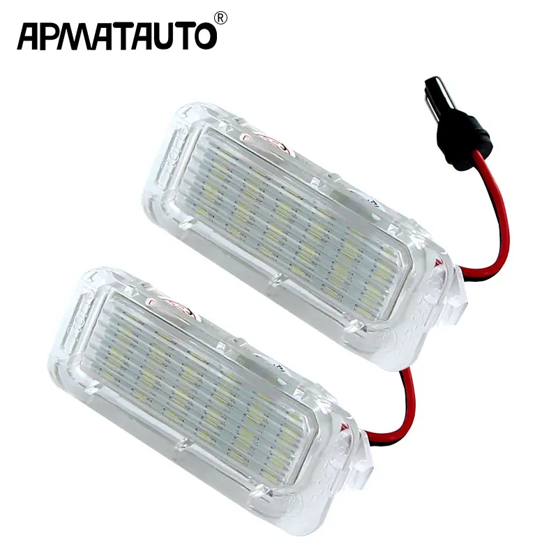 2Pcs สีขาว Canbus 12V LED จำนวนใบอนุญาต Light Plate Light สำหรับโฟกัส5D/Fiesta/Mondeo MK4/C-Max MK2/S-Max/Kuga/Galaxy