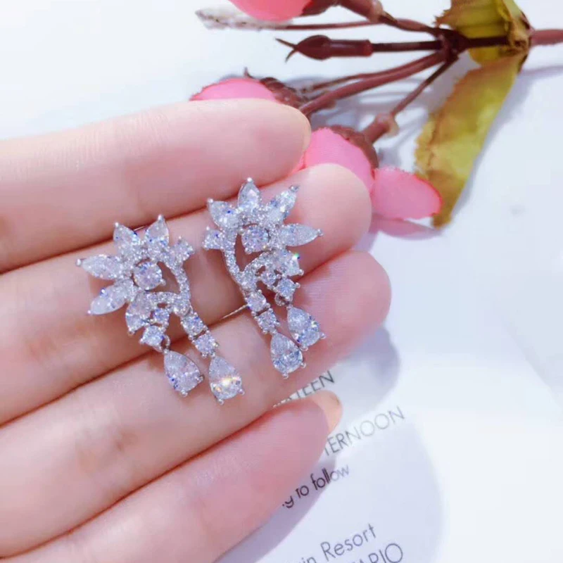 

Be 8 2018 New Arrival Drop Earrings with AAA Cubic Zirconia Wedding Earring for Women Jewelry Brincos E584