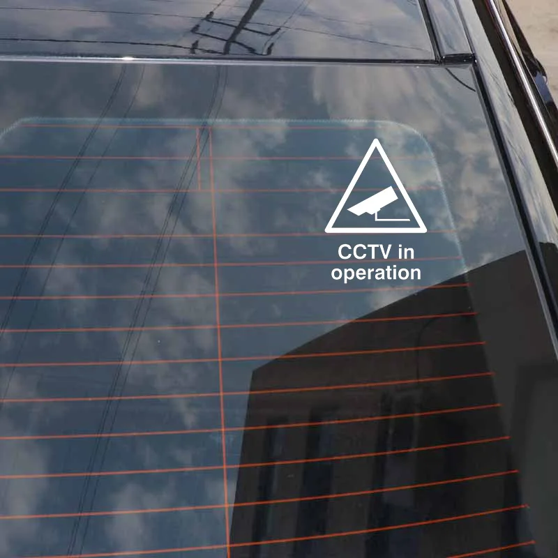 

YJZT 10.2CM*14.5CM CCTV Secuirty Camera IN OPERATION Vinyl Black/Silver Car Sticker C22-0901
