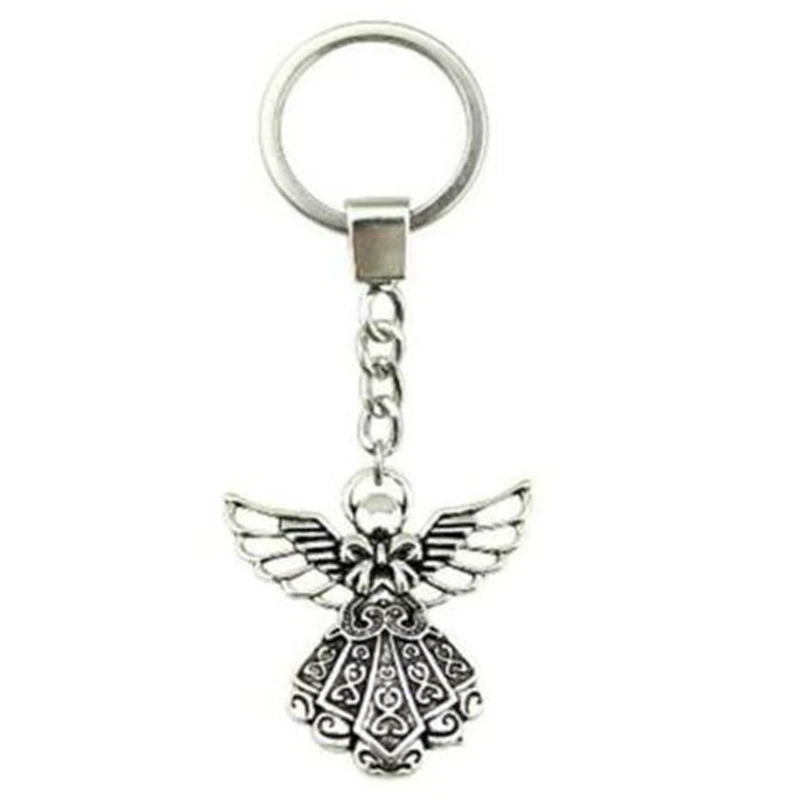 Guardian брелок с изображением ангела Винтаж серебряный ангел глубоким вырезом в
