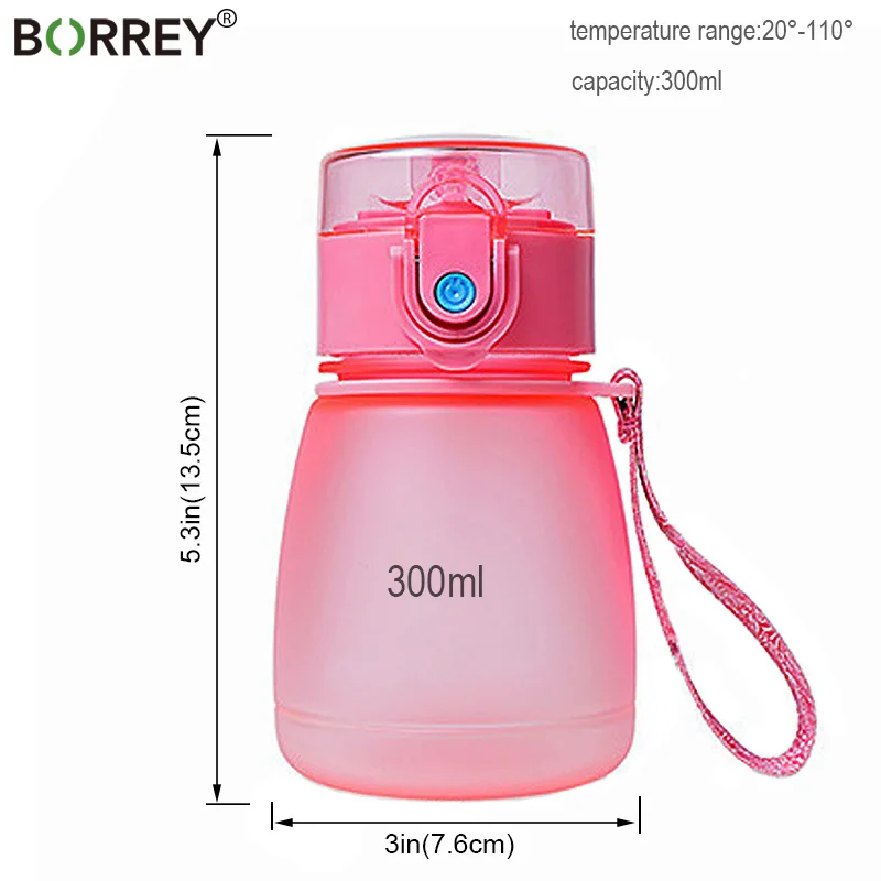 Пластиковая бутылка для воды BORREY 300 мл моя защита от утечки без бпа чайник с