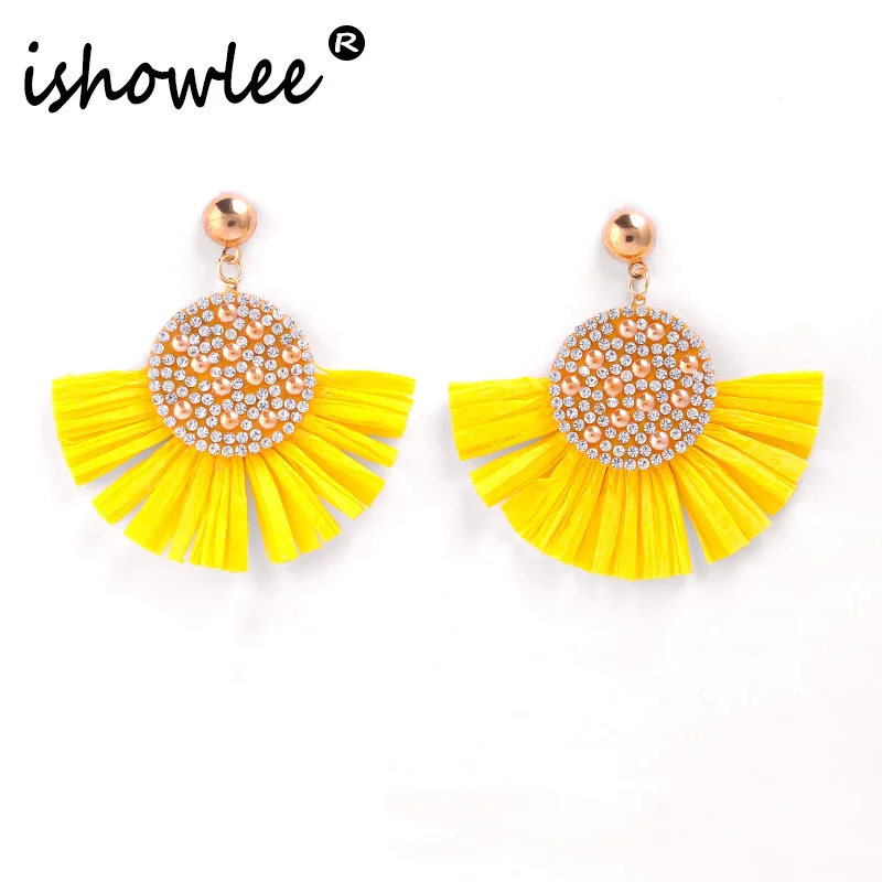 Женские богемные серьги в виде капель isholee с жемчугом большие bxa01 8 цветов