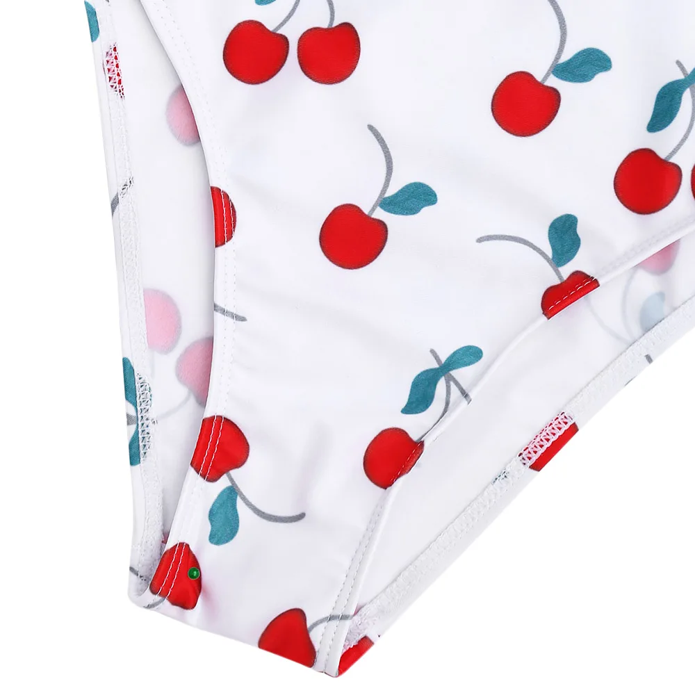 ZAFUL новый купальник с принтом вишни крест накрест цельный женский слитный