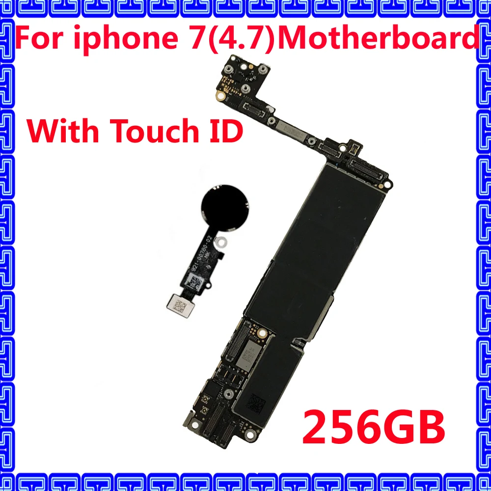 

Хорошее качество для iphone 7 оригинальная материнская плата с/без touch ID Заводская разблокированная материнская плата Система IOS 256 ГБ чистая ...
