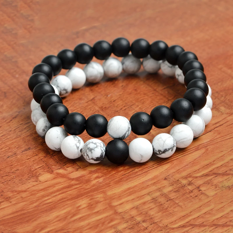 2 шт./компл. Бусы из натурального камня браслеты с тигровым глазом лавовые bijoux